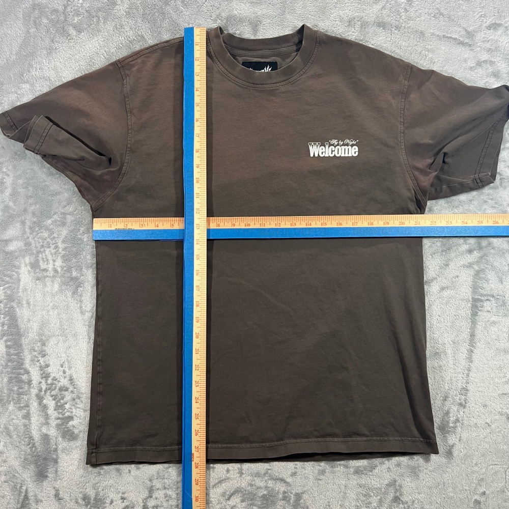 WELCOME SKATEBOARDS Graphic T-Shirt Mens Large Brown‎ Fly by Night Owl - Picture 11 of 16